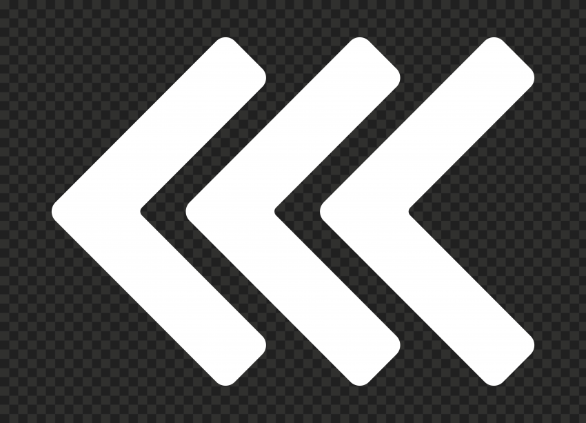 HD Three White Arrows Pointing Left PNG Citypng