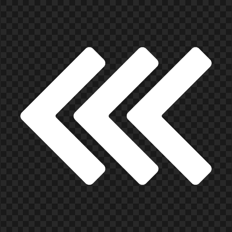 HD Three White Arrows Pointing Left PNG