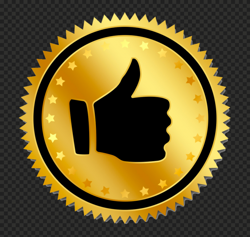HD Thumbs Up Quality Top Label Sign Logo PNG Citypng