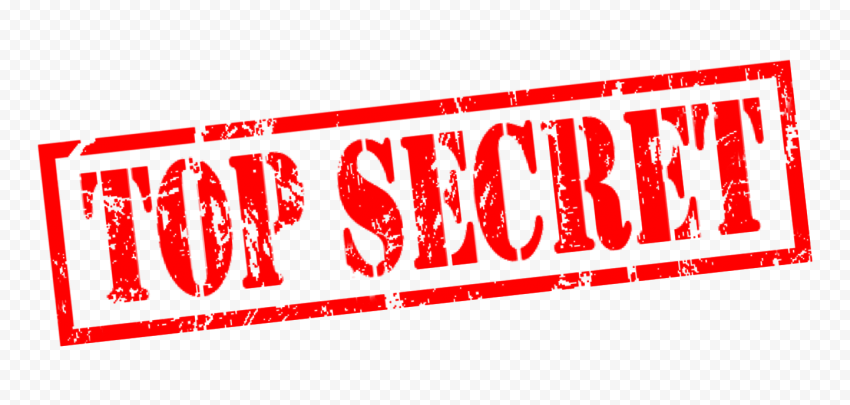 HD Top Secret Rectangle Rubber Stamp PNG | Citypng