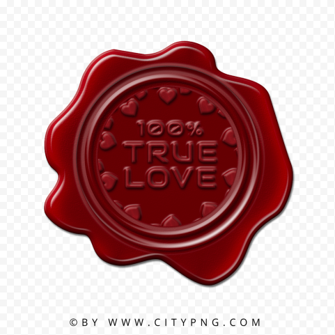 HD True Love Red Seal Stamp Transparent PNG
