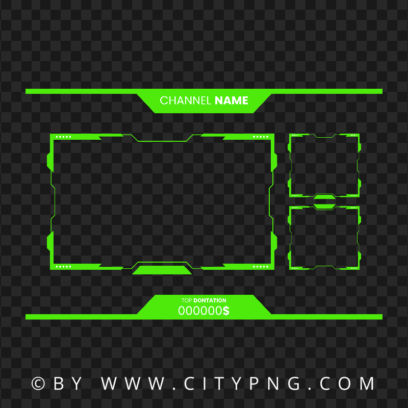 Twitch Overlay Blue Live Stream Frame PNG Image | Citypng