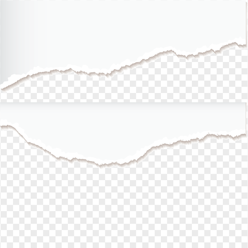 HD Two Tearing White Realistic Paper Illustration PNG