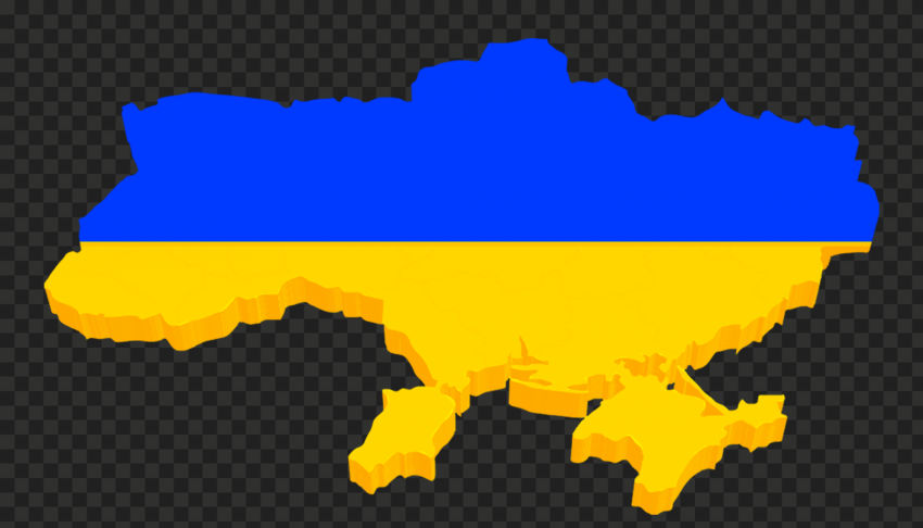 HD Ukraine Flag 3D Map PNG Citypng Hd ukraine flag 3d map png citypng