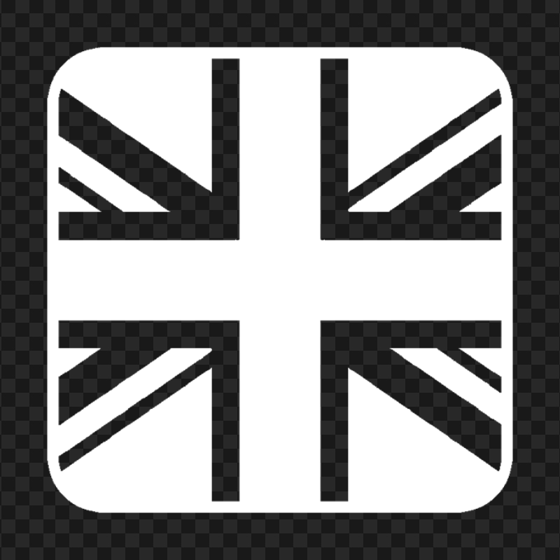 HD United Kingdom UK Square White Flag Icon Transparent PNG