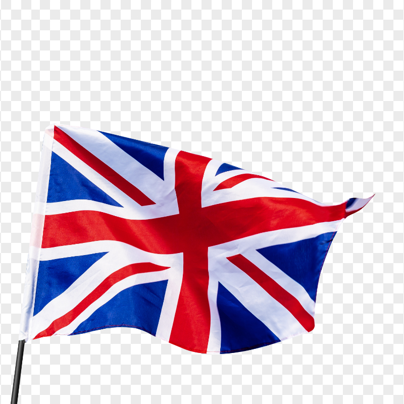 HD United Kingdom Uk Waving Flag On Pole PNG
