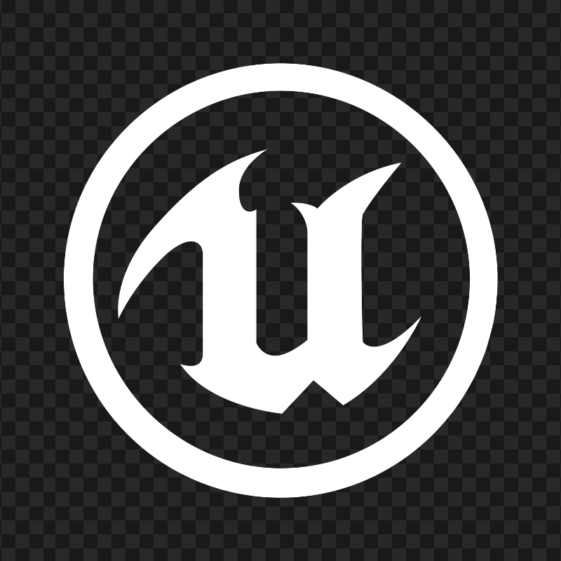 HD Unreal Engine White Logo Icon PNG