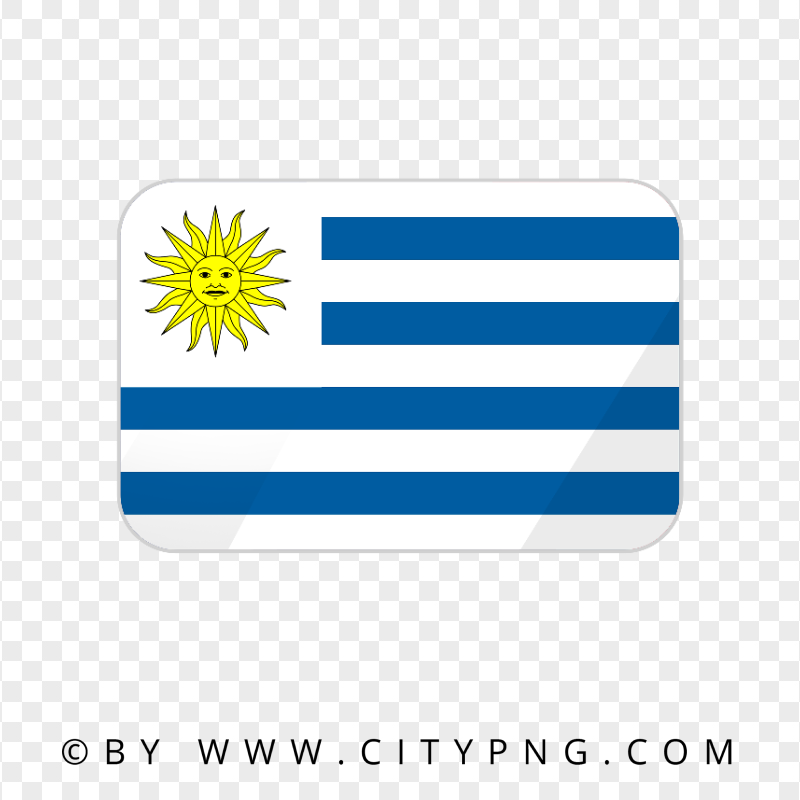 HD Uruguay Flat Flag Icon Transparent Background