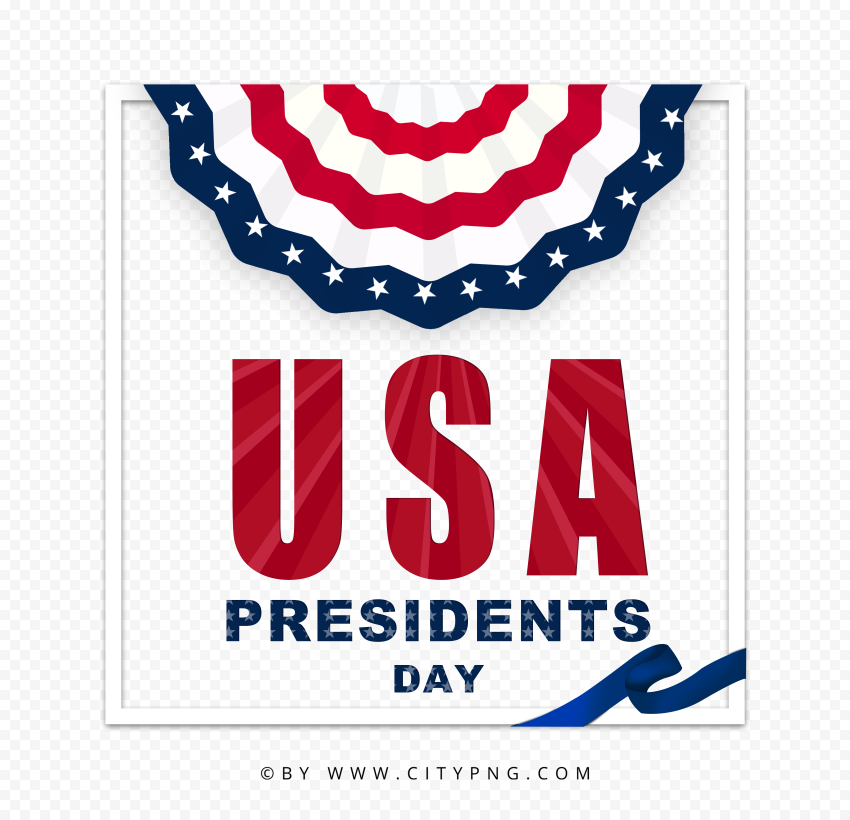 HD USA Presidents Day Creative Frame Design PNG