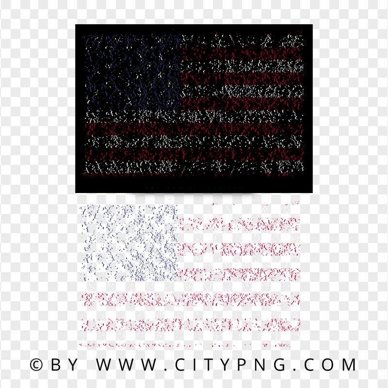 HD USA United States Flag Confetti Effect PNG