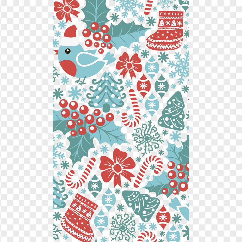 HD Vector Christmas New Year Background Pattern PNG