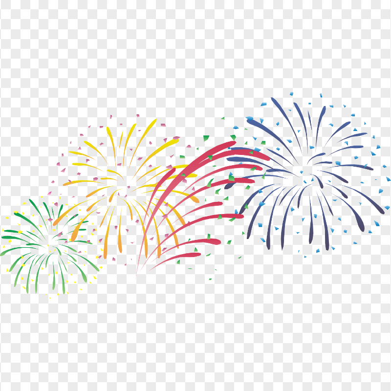 HD Vector Holiday Fireworks Transparent PNG
