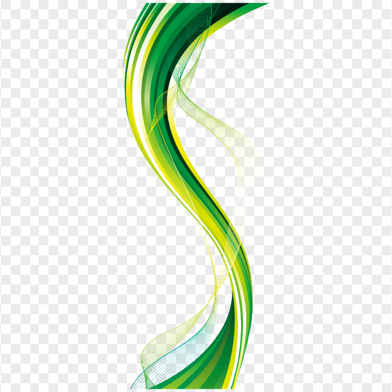 HD Vertical Green Wave Abstract PNG
