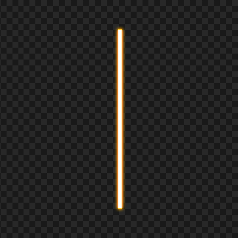 HD Vertical Orange Neon Line Glowing PNG