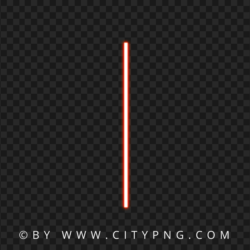 HD Vertical Red Neon Glowing Line Effect PNG