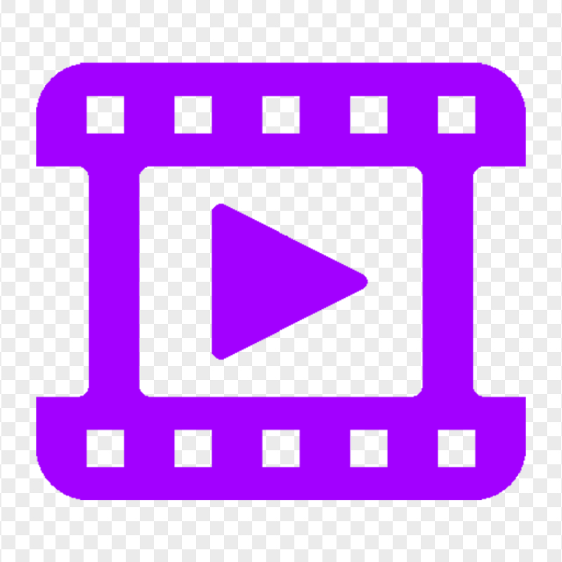 HD Video Play, Watch Player Purple Icon Transparent Background