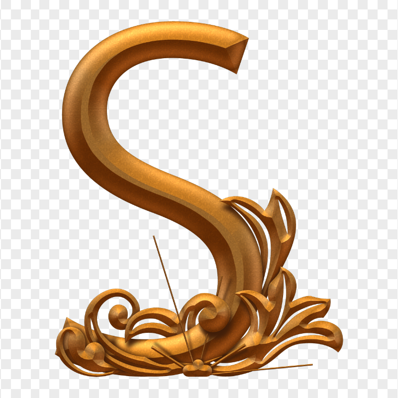 HD Vintage S Letter Alphabet PNG