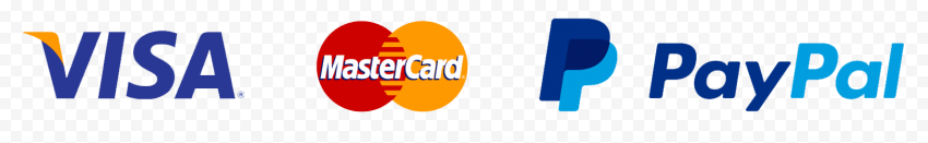 Accepted payment methods: Visa, Mastercard, PayPal