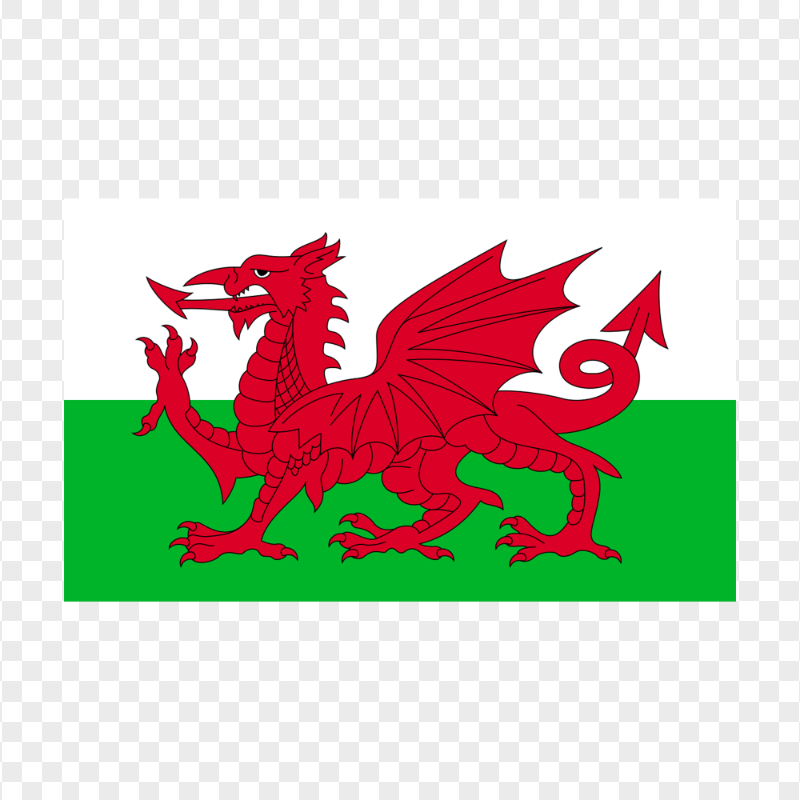 HD Wales National Flag Transparent Background