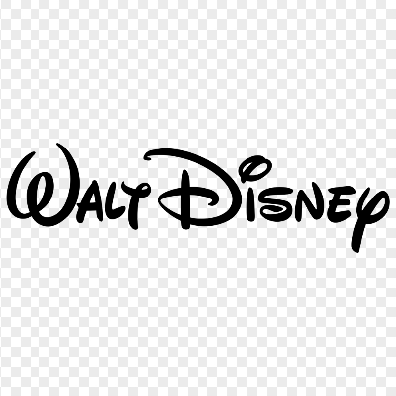 HD Walt Disney Black Logo Transparent PNG