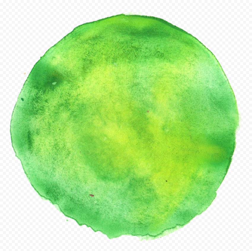 HD Watercolor Green Circle Transparent PNG Citypng