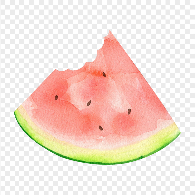 HD Watermelon Piece Watercolor PNG