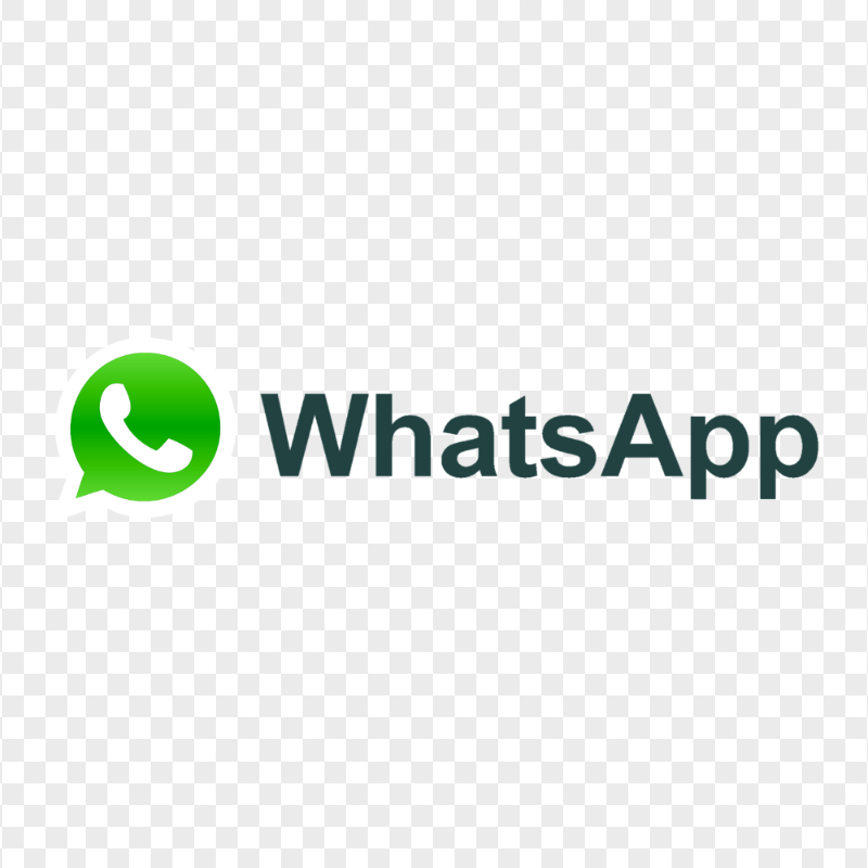 HD WhatsApp Text Logo With Symbol PNG