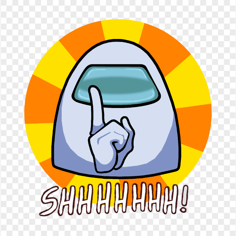 Crewmate Sign HD Pink Among Us Character Crewmate Shhh Sign Front View PNG | Citypng