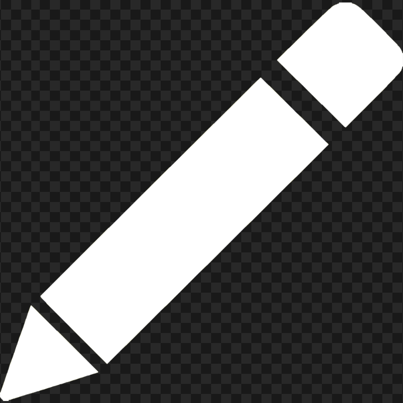 HD White Angle Pencil Icon PNG