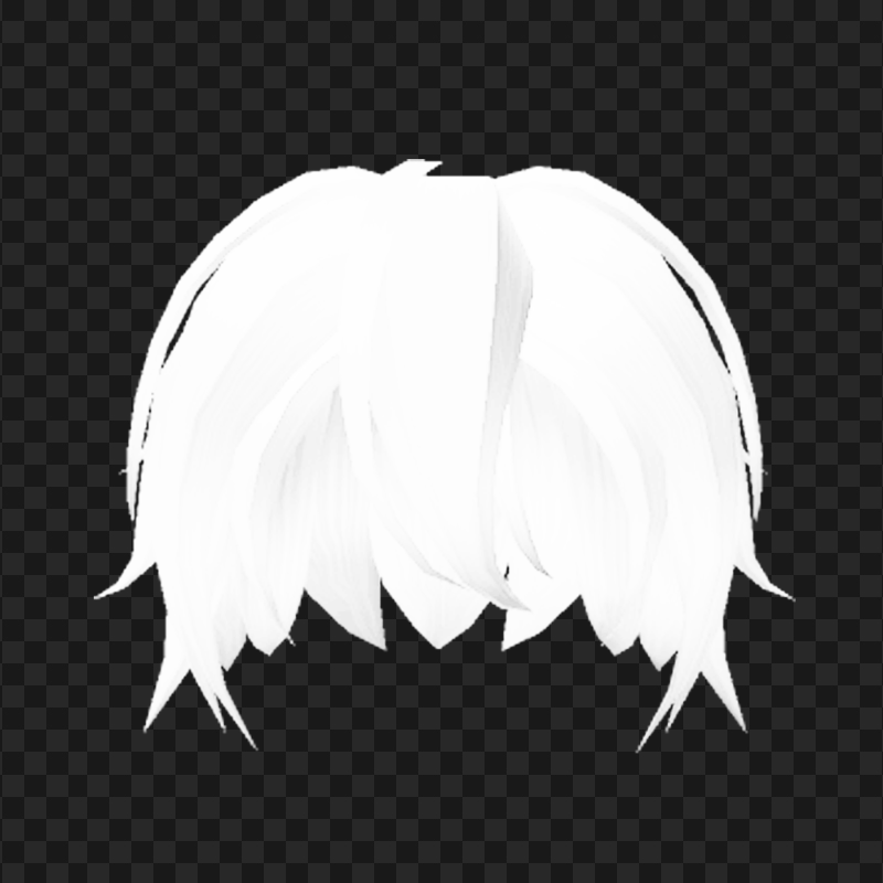 HD White Anime Manga Boy Hair PNG