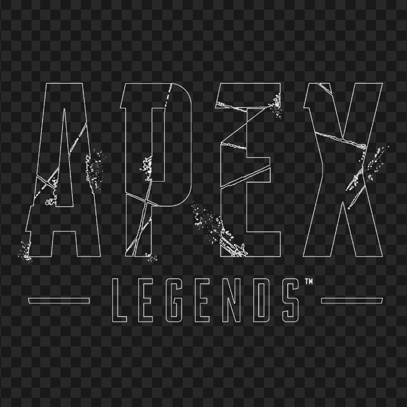HD White Apex Legends Outline Logo PNG