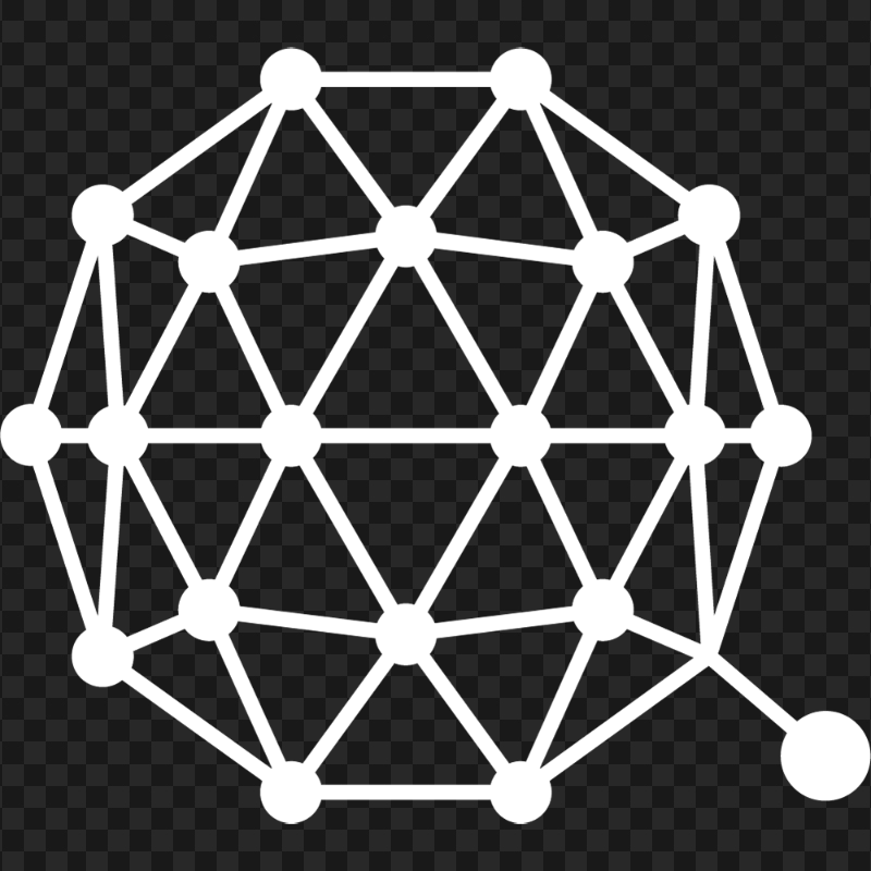 HD White Blockchain Icon PNG