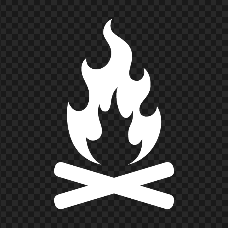 HD White Bonfire Campfire Firewood Icon PNG