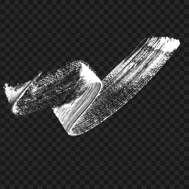 HD White Brush Stroke Grunge Curved Line PNG