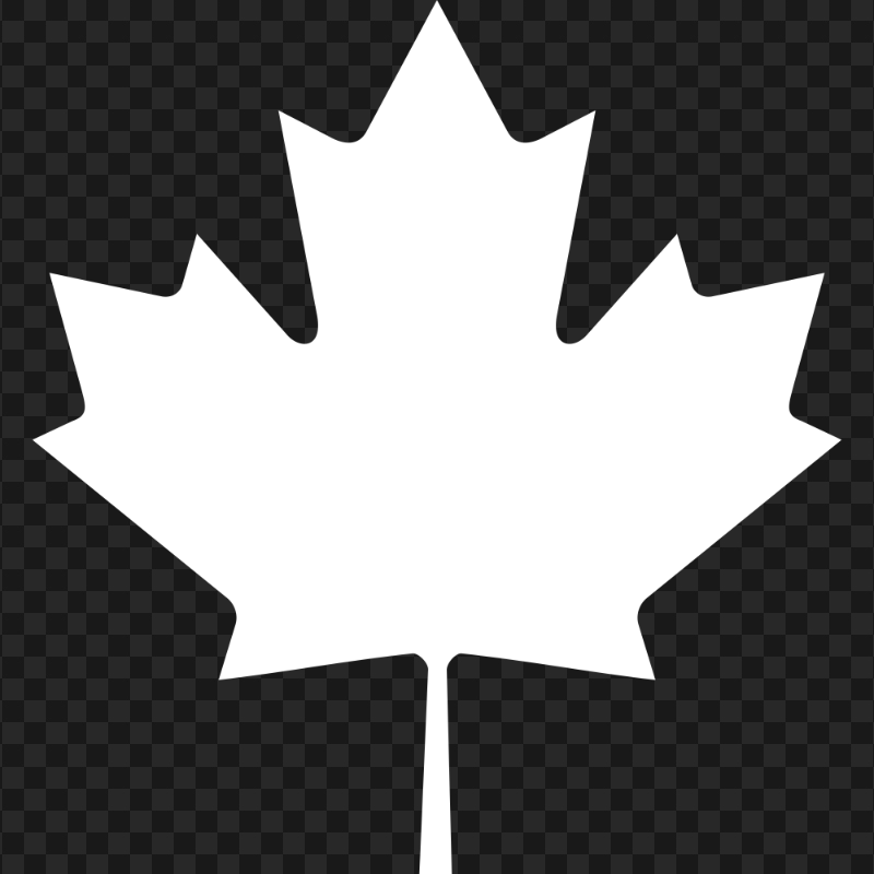 HD White Canadian Maple Leaf PNG