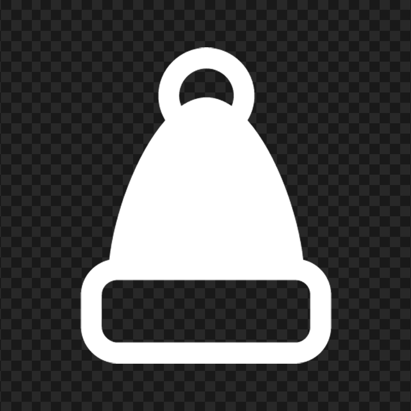 HD White Christmas Santa Claus Hat Silhouette Icon PNG