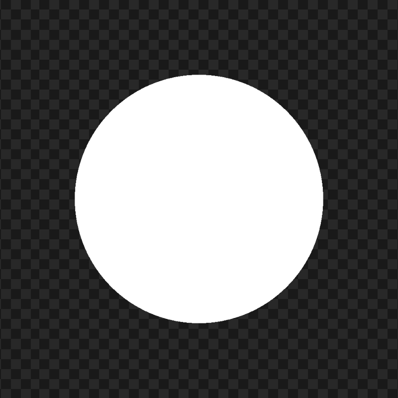 HD White Dot Circle Icon Transparent PNG