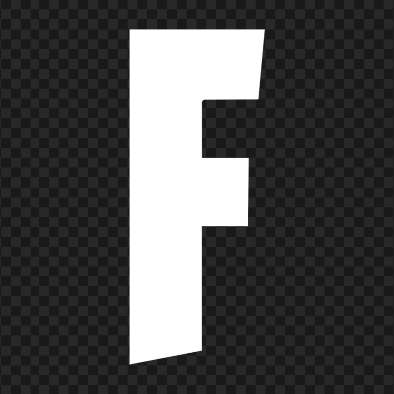 HD White F Fortnite Logo Letter PNG