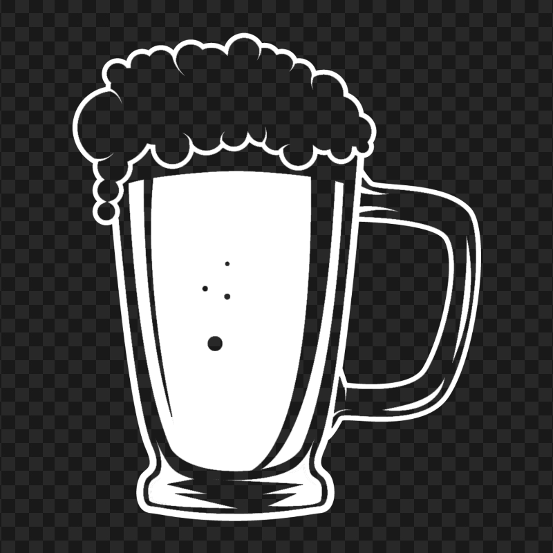 HD White Glass Of Beer Icon Illustration PNG