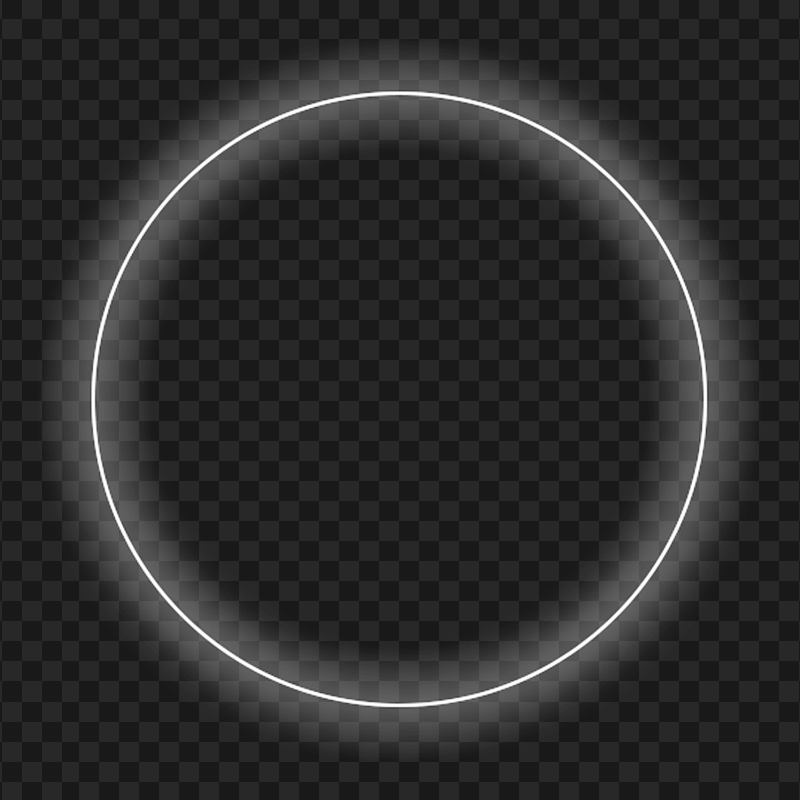 HD White Glowing Circle Transparent PNG