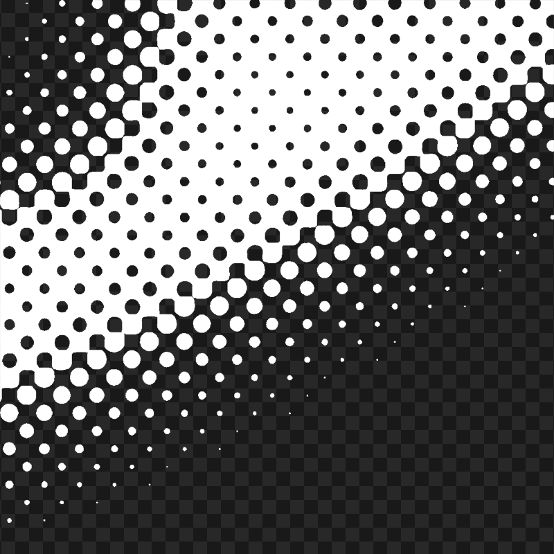 HD White Halftone Corner Abstract PNG
