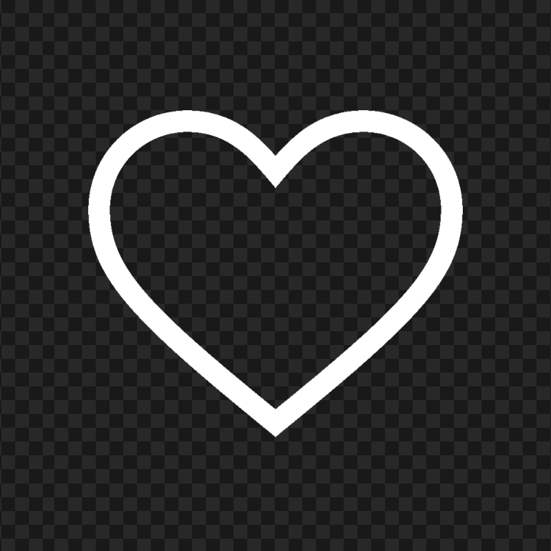 HD White Heart Love Valentine Symbol Sign Icon PNG