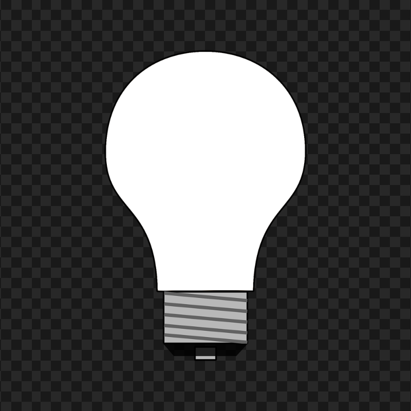 HD White Light Bulb Clipart Icon PNG
