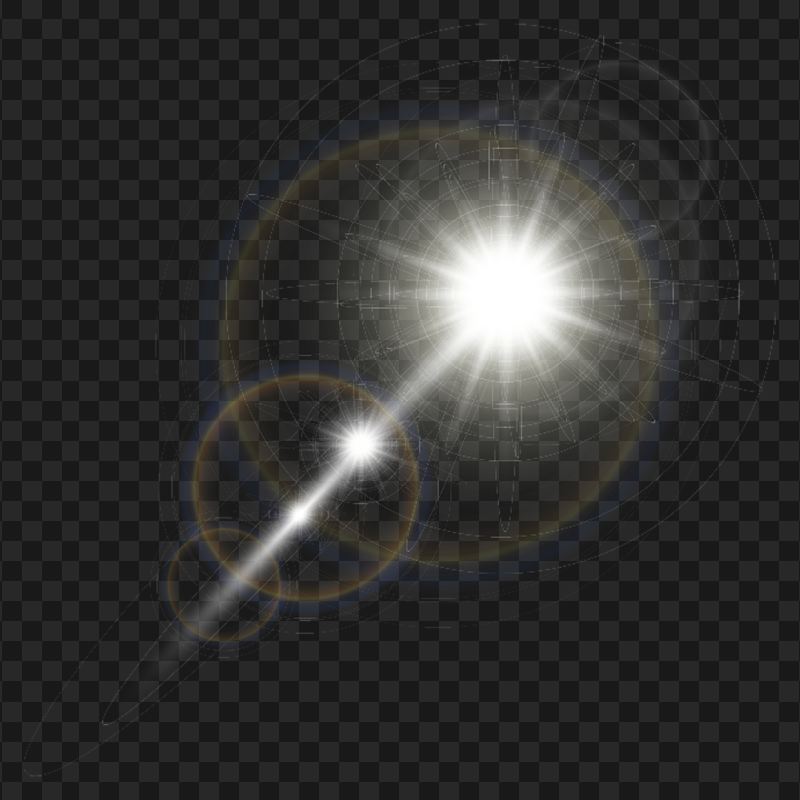 HD White Light Halo Effect PNG
