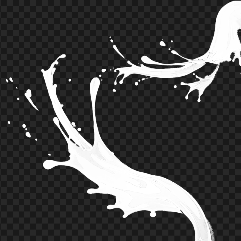 HD White Liquid Paint Splatter Splash PNG