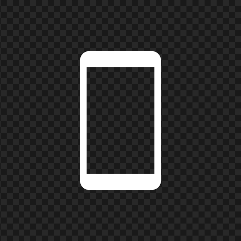 HD White Modern Smartphone Icon Transparent PNG