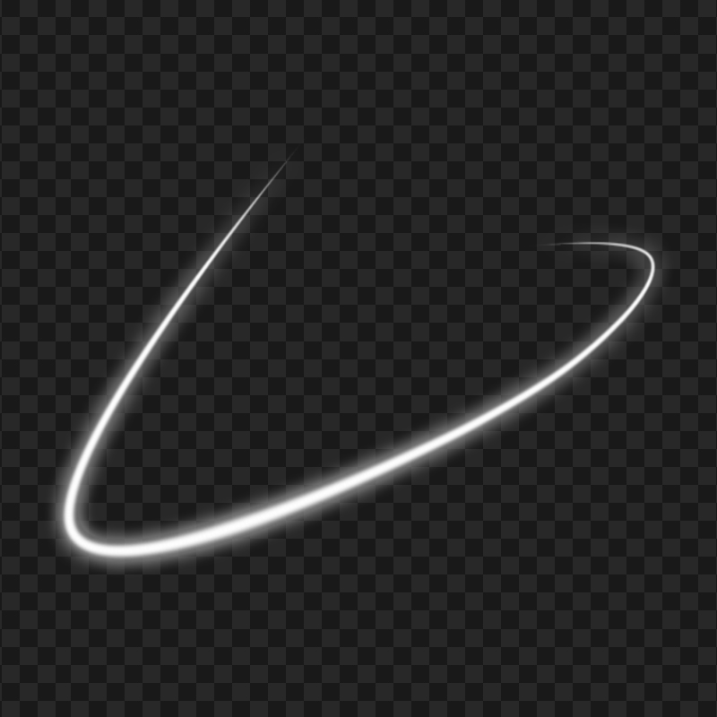 HD White Neon Light Line PNG