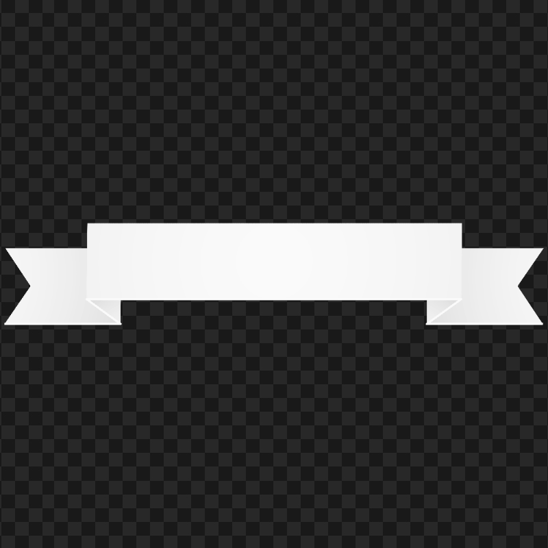 HD White Ribbon Banner Illustration PNG