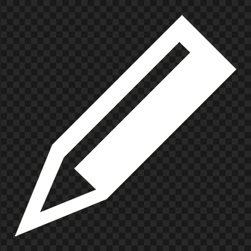 HD White Short Pencil Icon PNG
