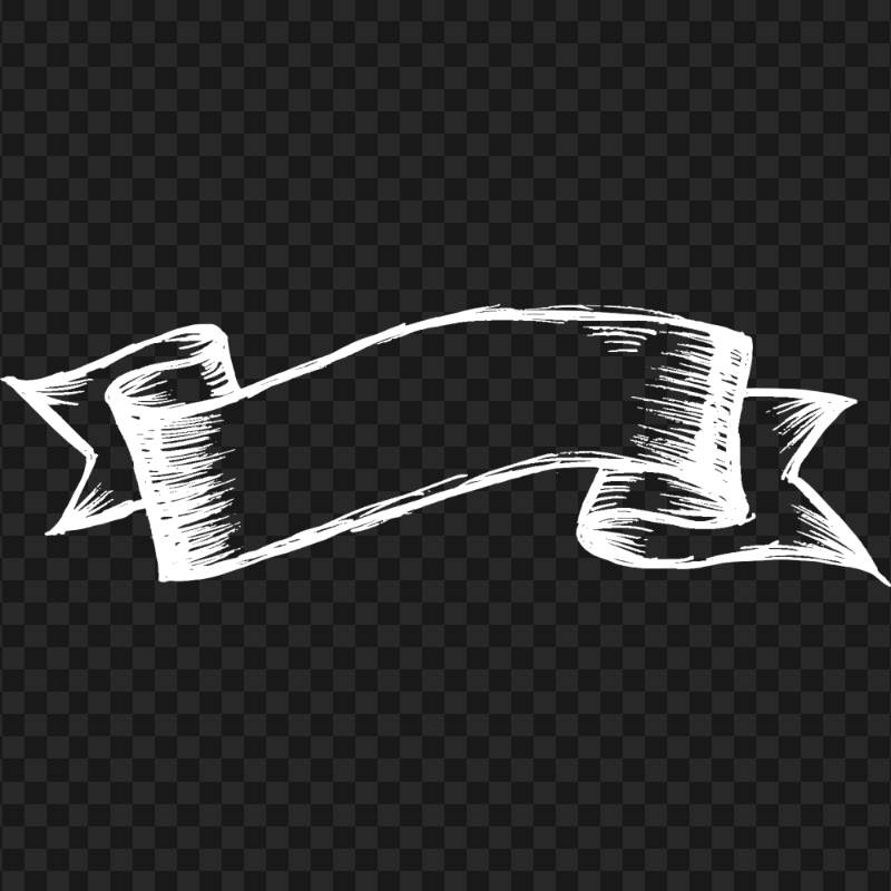 HD White Vintage Ribbon Transparent Background